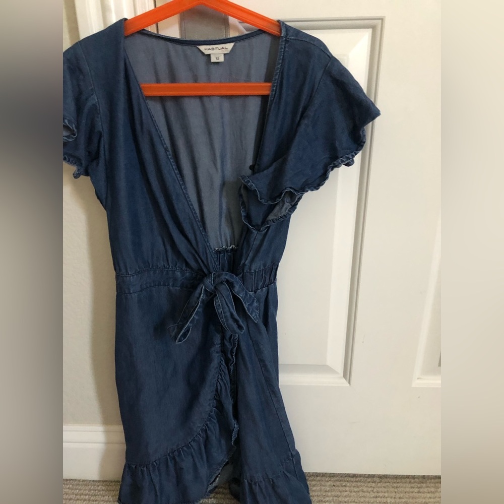 Habitual girl blue wrap dress